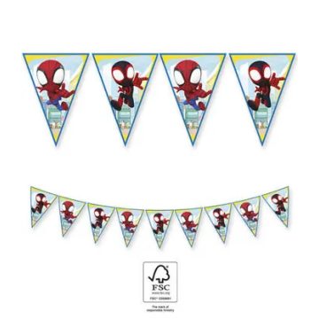 Pókember Spidey zászlófüzér FSC 2,3 m