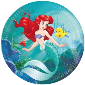   Disney Prinzessinnen Ariel Neugierig Pappteller 8 Stück 23 cm FSC