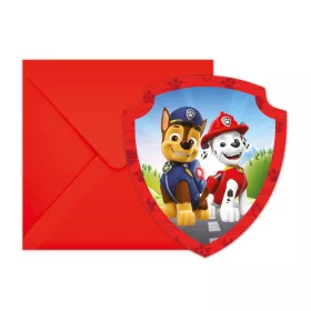 Paw Patrol Rettungshelden Party-Einladungen, 6 Stück, FSC