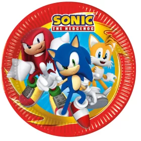 Sonic the Hedgehog Sega Pappteller, 8 Stück, 23 cm, FSC