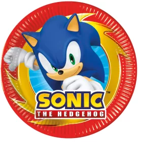 Sonic the Hedgehog Sega Pappteller, 8 Stück, 20 cm, FSC