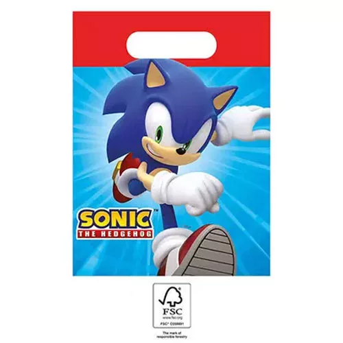 Sonic the Hedgehog Sega Geschenktüte aus Papier, 4 Stück