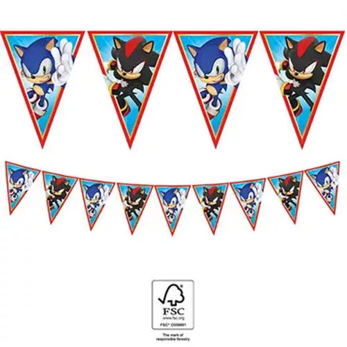 Girlanda s vlajkou Sonic the Hedgehog Sega FSC 2,3 m