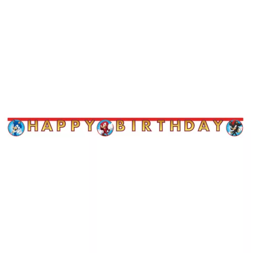 Nápis Sonic the Hedgehog Sega Happy Birthday FSC 2 m