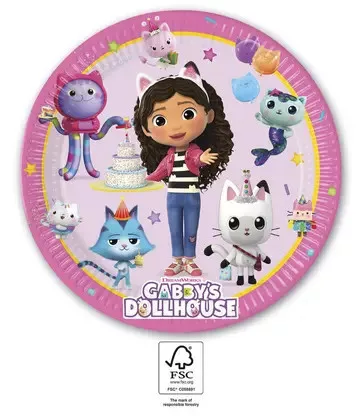 Gabis Puppenhaus-Freunde, Pappteller, 8 Stück, 23 cm, FSC-zertifiziert