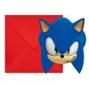 Pozvánka na párty Sonic the Hedgehog Sega, 6 kusov, FSC