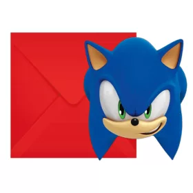 Pozvánka na párty Sonic the Hedgehog Sega, 6 kusov, FSC