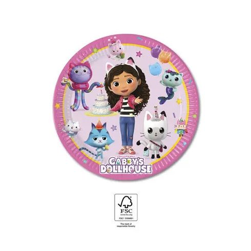 Gabi babaháza Friends papírtányér 8 db-os 20 cm FSC
