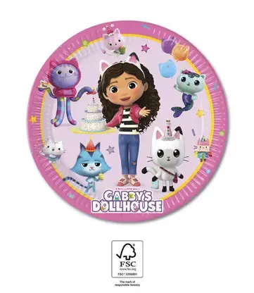 Gabis Puppenhaus-Freunde, Pappteller, 8 Stück, 20 cm, FSC-zertifiziert