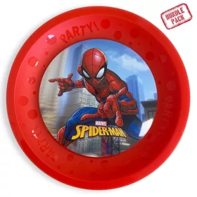   Spiderman Crime Fighter mikro premium plastični set od 4 ravnih tanjura 21 cm