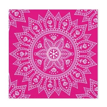 Mandala Fuchsia White szalvéta 20 db-os, 33x33 cm FSC