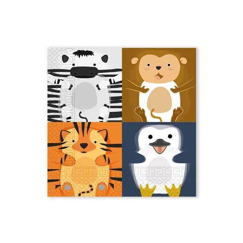 Állatos Zoo szalvéta 20 db-os 33x33 cm FSC
