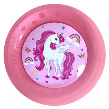   Unikornis Rainbow Colors micro prémium műanyag lapostányér 4 db-os szett 21 cm