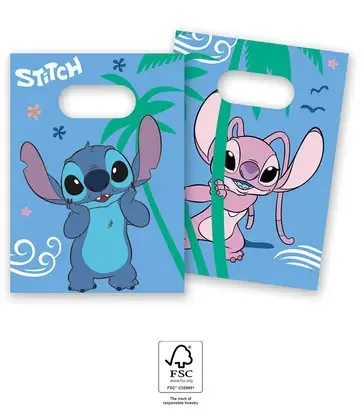 Disney Lilo a Stitch, papierová darčeková taška Hviezdny psík Anjel, darčeková taška 4 ks.