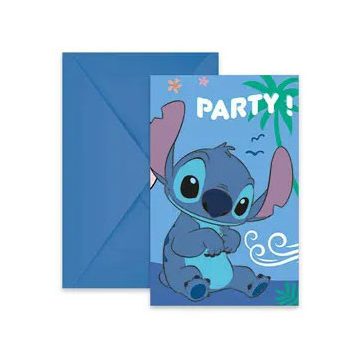   Disney Lilo és Stitch, A csillagkutya Angel party meghívó 6 db-os FSC