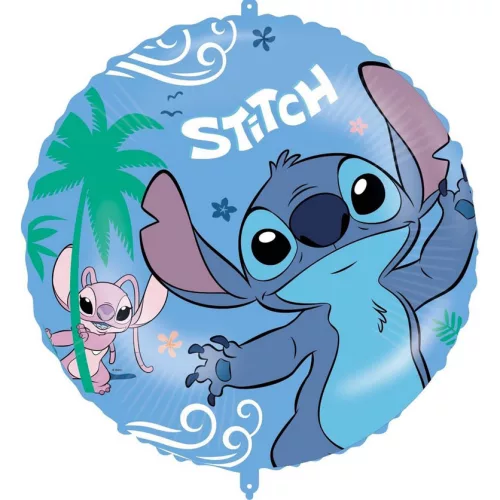 Fóliový balón Disney Lilo a Stitch s motívom anjela a hviezdneho psíka 46 cm