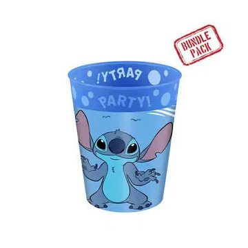   Disney Lilo és Stitch, A csillagkutya Angel micro prémium műanyag pohár szett 4 db-os 250 ml