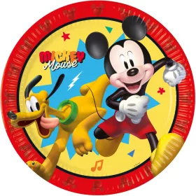   Disney Mickey „Jump to Fun“-Pappteller, 8 Stück, 23 cm, FSC-zertifiziert