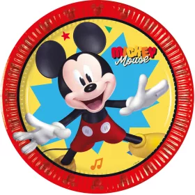   Disney Mickey „Jump to Fun“-Pappteller, 8 Stück, 20 cm, FSC-zertifiziert