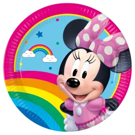   Disney Minnie „Macht mich zum Lächeln“ Pappteller, 8 Stück, 23 cm, FSC-zertifiziert