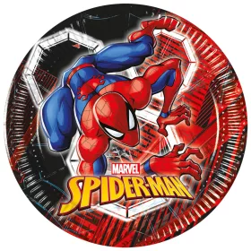 Spiderman World of Webs Pappteller, 8 Stück, 20 cm, FSC