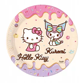 Hello Kitty Kuromi Pappteller, 8 Stück, 23 cm, FSC