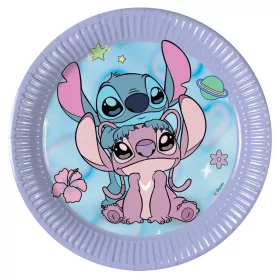   Disney Lilo & Stitch, Sternenhund Engel, niedliche Pappteller, 8 Stück, 20 cm, FSC-zertifiziert