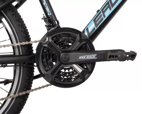 Leader Fox SPIDER fiú gyermek kerékpár, 2026 24"/14", fekete matt