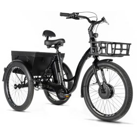   Elektromos kerékpár Leader Fox háromkerekű LOVELO, modell 2025 17,4 Ah / 626 Wh fekete