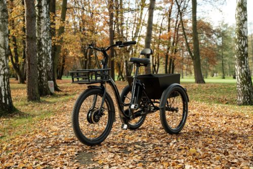 Elektromos kerékpár Leader Fox háromkerekű LOVELO, modell 2025 17,4 Ah / 626 Wh fekete