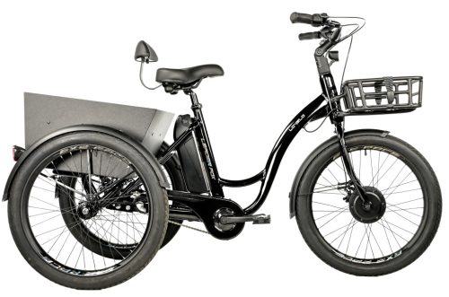 Elektromos kerékpár Leader Fox háromkerekű LOVELO, modell 2025 17,4 Ah / 626 Wh fekete