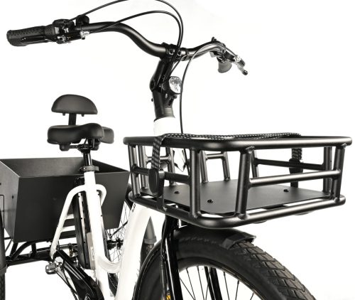 Elektromos kerékpár Leader Fox háromkerekű LOVELO, modell 2025 17,4 Ah / 626 Wh fehér