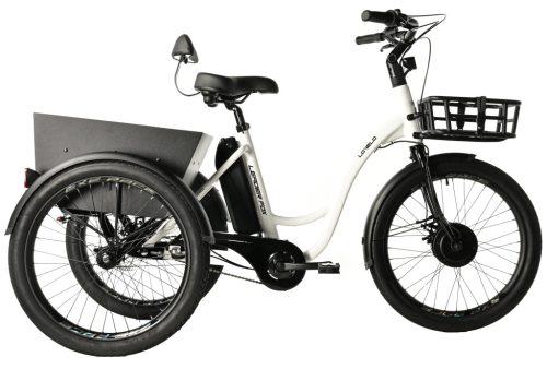 Elektromos kerékpár Leader Fox háromkerekű LOVELO, modell 2025 17,4 Ah / 626 Wh fehér