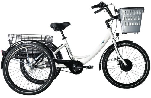 Leader Fox elektromos háromkerekű kerékpár BORMIO, 2025-ös modell, 518 Wh, fehér