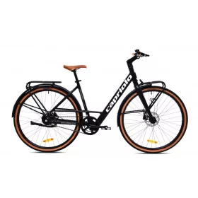   Elektromos kerékpár Capriolo E-CITY BELT DRIVE 28" fekete - szürke
