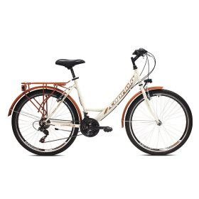   Városi kerékpár Capriolo Metropolis Lady 26"/18 bézs - barna