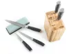 Set de cuțite G21 Damasc (5 buc.) cu suport din bambus + piatră de ascuțit gratuită