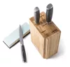 Set de cuțite G21 Damasc (3 buc.) cu suport din bambus + piatră de ascuțit gratuită