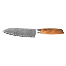   Cuțit G21 Gourmet Damasc 17 cm, Santoku, mâner din lemn de zebrano