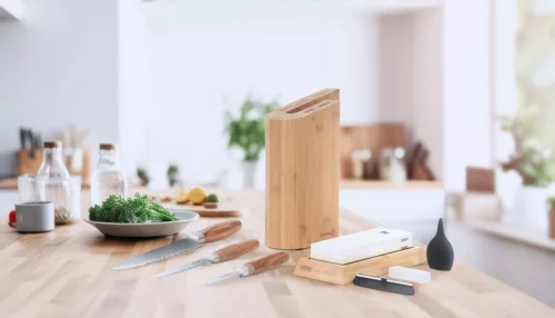 Cuțit G21 Gourmet Damasc 17 cm, Santoku, mâner din lemn de zebrano