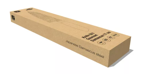 Cuțit G21 Gourmet Damasc 17 cm, Santoku, mâner din lemn de zebrano
