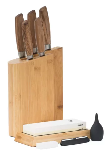 Bloc de cuțite G21 Gourmet, bambus pentru 5 cuțite