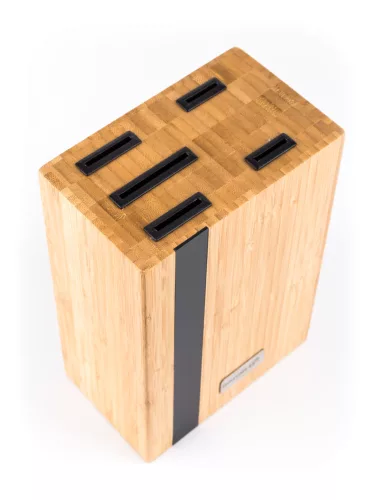 Set cuțite G21 Gourmet Rustic 5 buc + suport pentru cuțite din bambus
