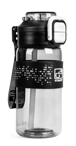Sticlă de băut G21 600 ml, 2 în 1, gri