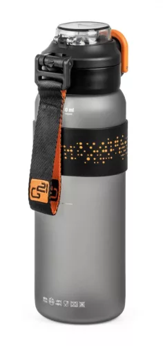 Sticlă de băut G21 1000 ml, 2 în 1, gri gheață