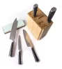 Set de cuțite G21 Gourmet Premium 5 bucăți în suport de cuțite din bambus + piatră de ascuțit