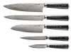 Set de cuțite G21 Gourmet Premium 5 bucăți în suport de cuțite din bambus + piatră de ascuțit