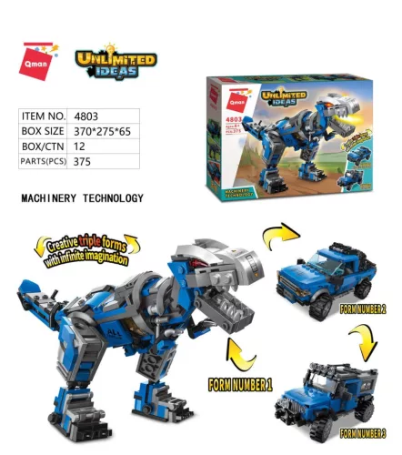Qman építőkocka Korlátlan ötletek 4803 Mechanikus technológia 3 az 1-ben