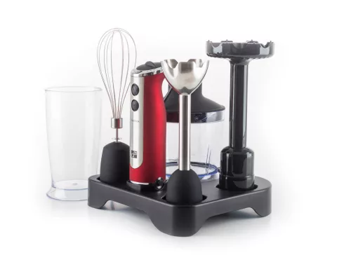 Mixér G21 VitalStick 800 W, čierny/červený