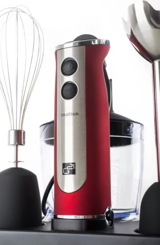 Mixér G21 VitalStick 800 W, čierny/červený